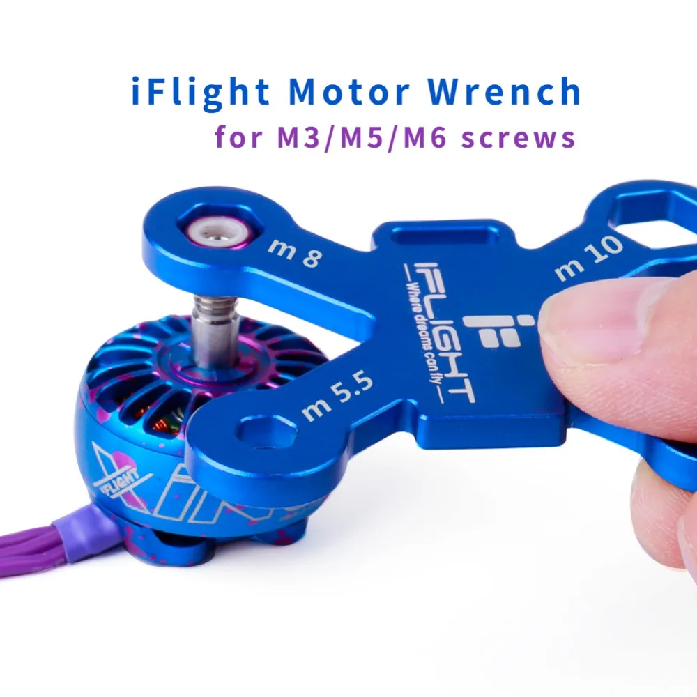 

iFlight Wrench DIY Quick Release Screw Tool Aluminum Alloy Screw Wrench Spanner for M10 M8 M5.5 Motor Bullet to M3 M5 M6 Screws