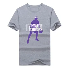 2017 Demarcus Cousins Kings logo 15 shadow T-shirt NEW S-3XL T shirt 0112-8 free shipping
