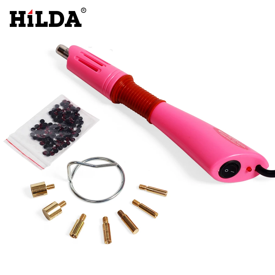 HILDA Fast Heated Hotfix Rhinestone Applicator Electric Soldering Iron Hot Fix Applicator Iron-on Wand Heat-fix Tool