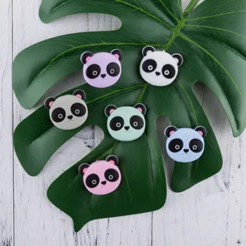 

Presale Silicone Beads Cartoon Panda Shape Food Grade Silicone Beads Teething Necklace Tiny Rod Accessories Baby Teethers