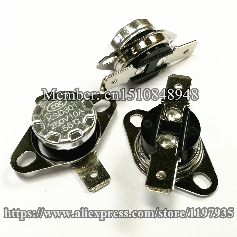 

KSD301 Thermostat temperature switch 55 degrees 250V 10A 55 degrees