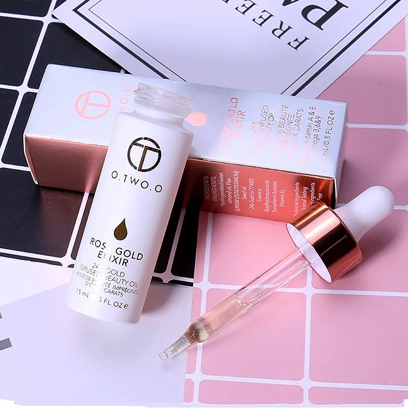 Jual O. dua. O 24 K Rose Gold Elixir Kulit Membuat Minyak untuk Wajah Minyak Esensial Sebelum Primer Anti Aging Foundation pelembab Wajah Minyak