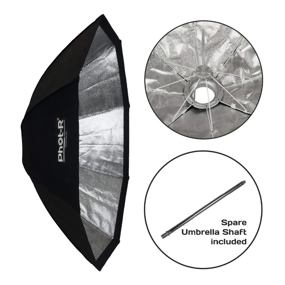 150 см восьмиугольник складной зонт софтбокс Отражатель с Bowens s-образное крепление Speedring Studio Strobe Flash-BlackCD15