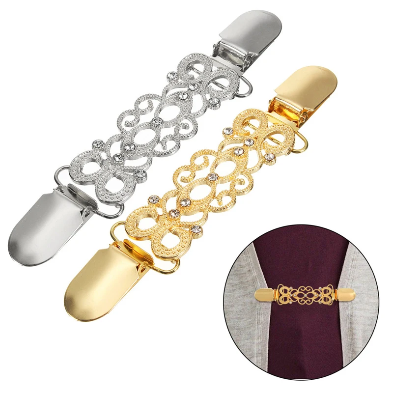 

Cardigan Clip Sweater Shawl Clips Keeper Collar Duck-mouth Plated Metal Clip Holder Garters Accessories Jewelry Gift 8C0116