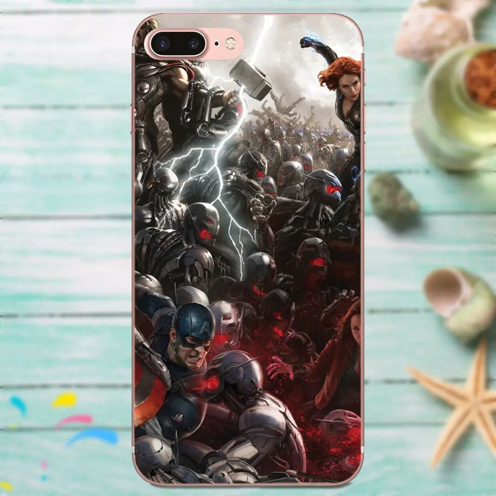 Marvel Avengers Age Of Ultron черный мягкий хит продаж для Xiaomi Note 3 4 Mi3 Mi4 Mi4C Mi4i Mi5 Mi 5S 5X6 6X8 SE A1 Max Mix