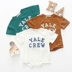 Babys Rompers Summer Newborn baby Short Sleeve Jumpsuits Infant Cartoon Baby clothes For Bebe Boys Cotton Letter Baby Outfits Babys Rompers Summer Newborn baby Short Sleeve Jumpsuits Infant Cartoon Baby clothes For Bebe Boys Cotton Letter Baby Outfits