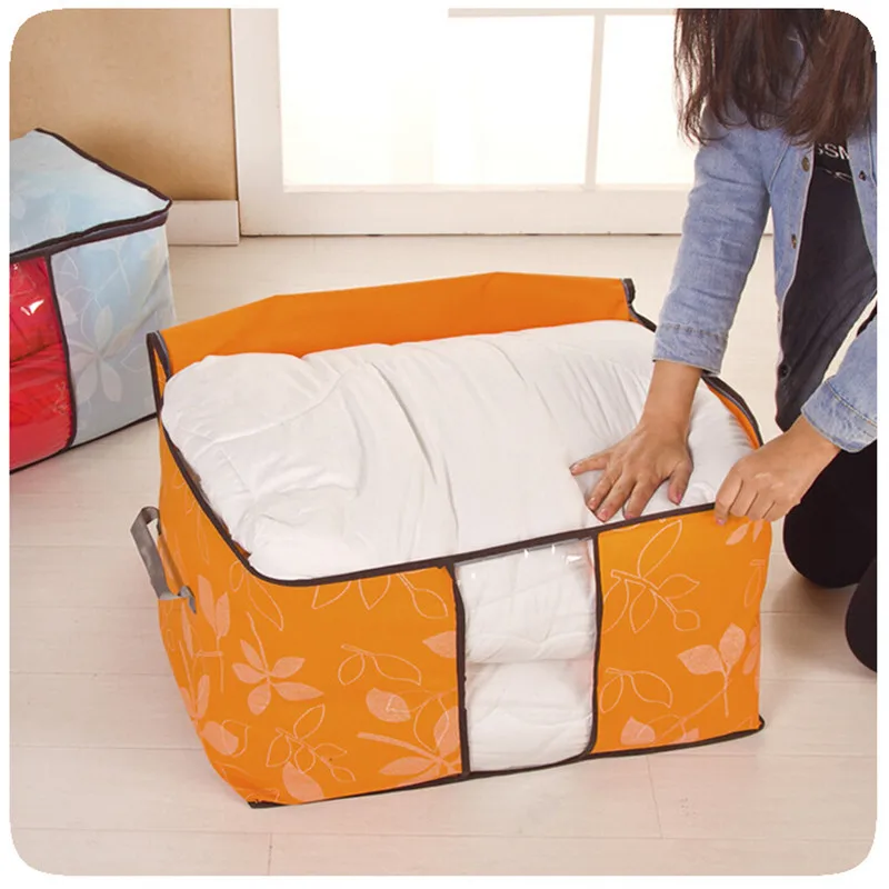 Нетканый портативный мешок для хранения одежды складной органайзер для шкафа для подушки одеяло постельные принадлежности Пылезащитная сумка