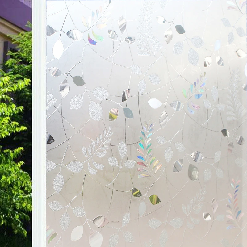 Funlife 75/90x200 см 3D без клея декоративная пленка для стекол Защита от солнца блокирующая спальня ванная комната виниловая наклейка на окно