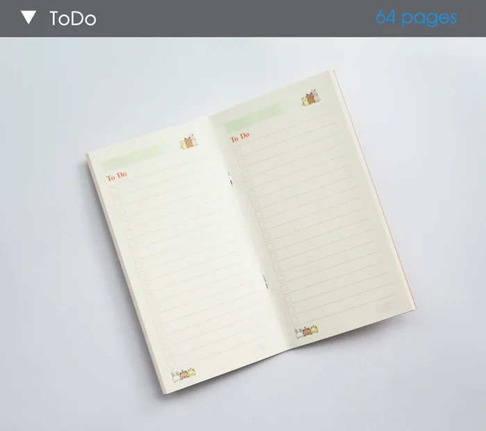 MaoTu цветной планировщик, блокнот для путешествий, записная книжка, наполнитель, бумажные вставки, ежедневный еженедельник, офисный, школьный блокнот - Цвет: ToDo