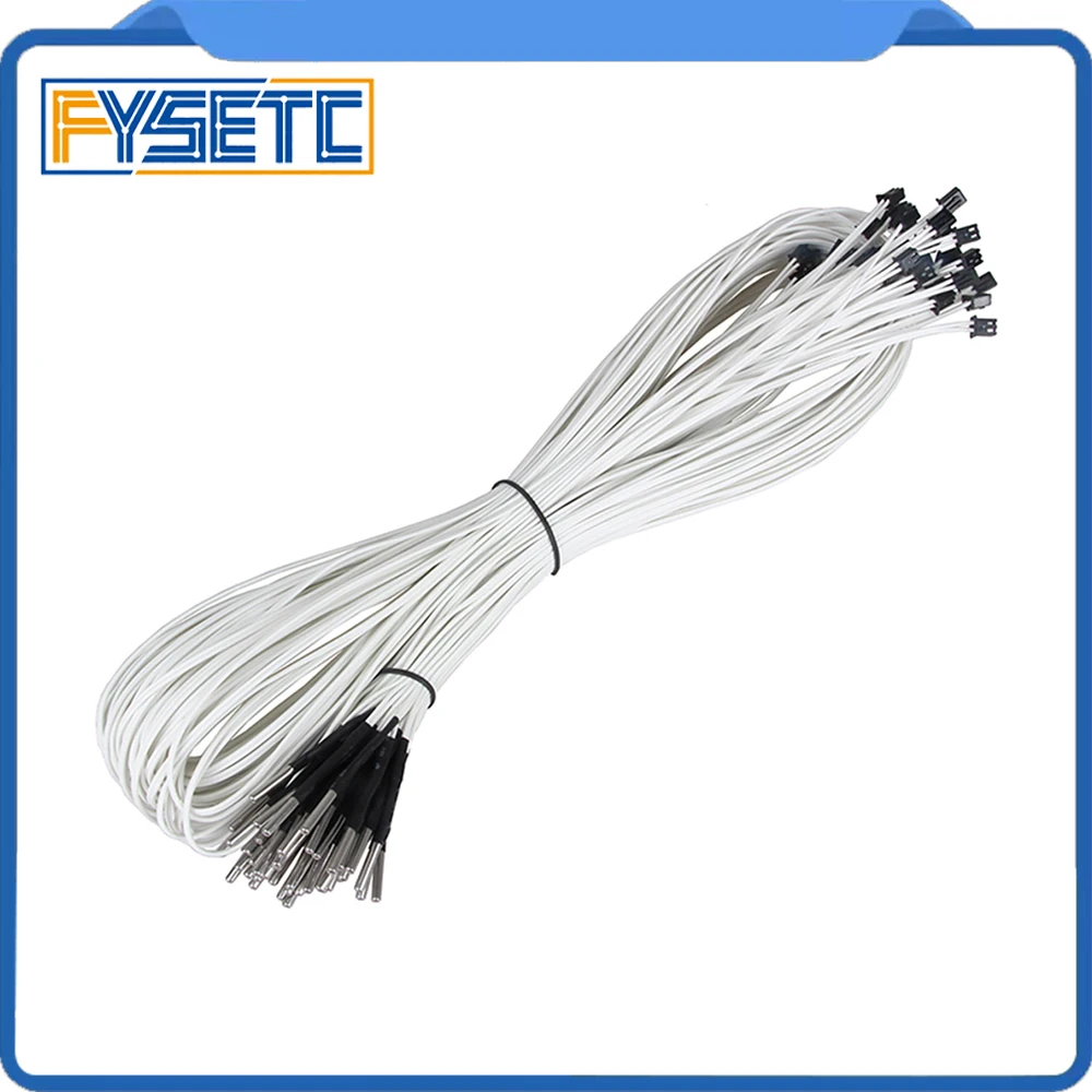 2 قطع 3D طابعة أجزاء HT-NTC100K الثرمستور استشعار درجة الحرارة لدرجة حرارة عالية خيوط 350 درجة B3950 ل 1 متر 2 متر 2 قطع 3D طابعة أجزاء HT-NTC100K الثرمستور استشعار درجة الحرارة لدرجة حرارة عالية خيوط 350 درجة B3950 ل 1 متر 2 متر