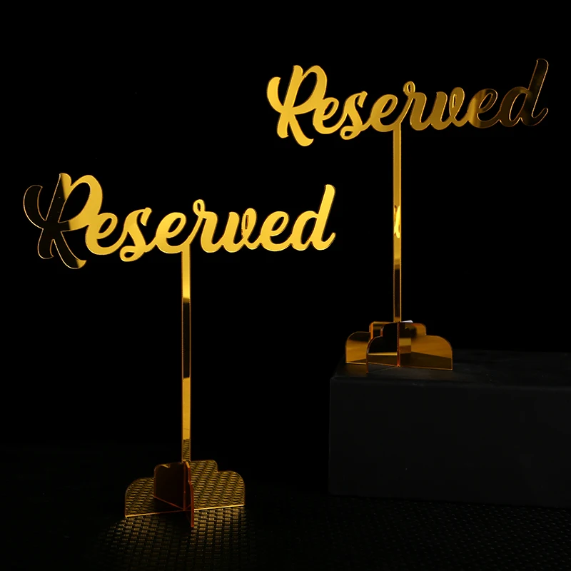 Reserved Sign. Reserved Wedding Sign. Freestanding Reserved Table Sign