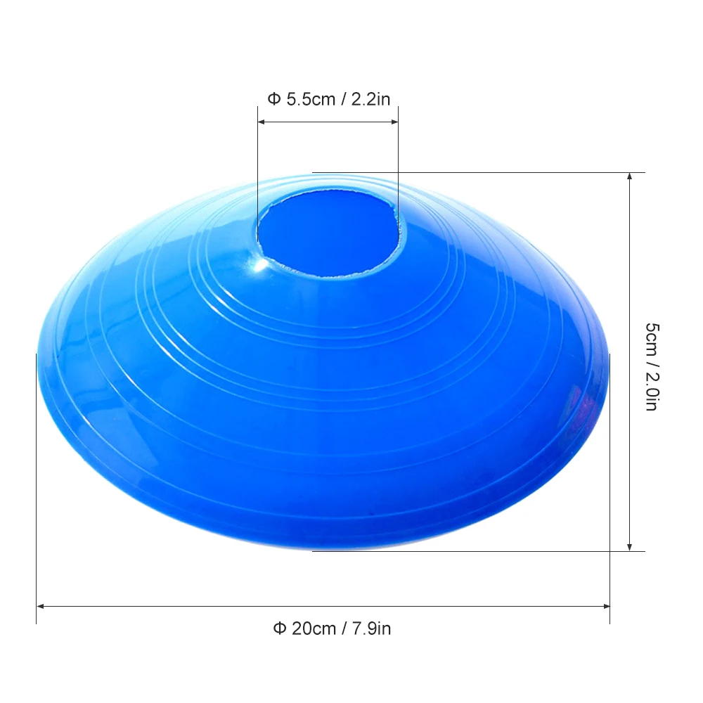 10pcs Soccer Training Obstacle Round Cones Marker Discs Sports Equipment for Fitness Agility Training