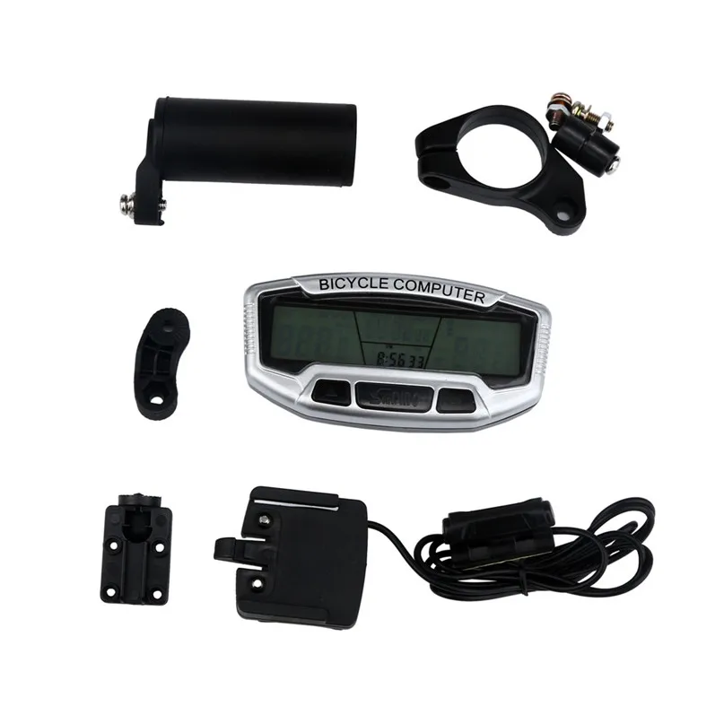 Wilreless Bicycle Cycle Computer Bike Speedo Speedometer Large display+ Backlight Bicycle Accessories Stopwatch #2A25 (4)