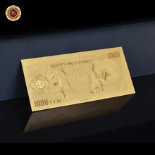 Коллекция Япония 1000 иен золото банкнота позолоченная банкнота
