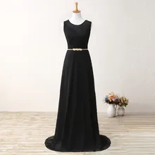 2017 einfache Schwarz Gestreiften Bodenlangen Abend Formale Kleider mit Schärpen Eine Linie Sleeveless Prom Party Kleider für Frauen