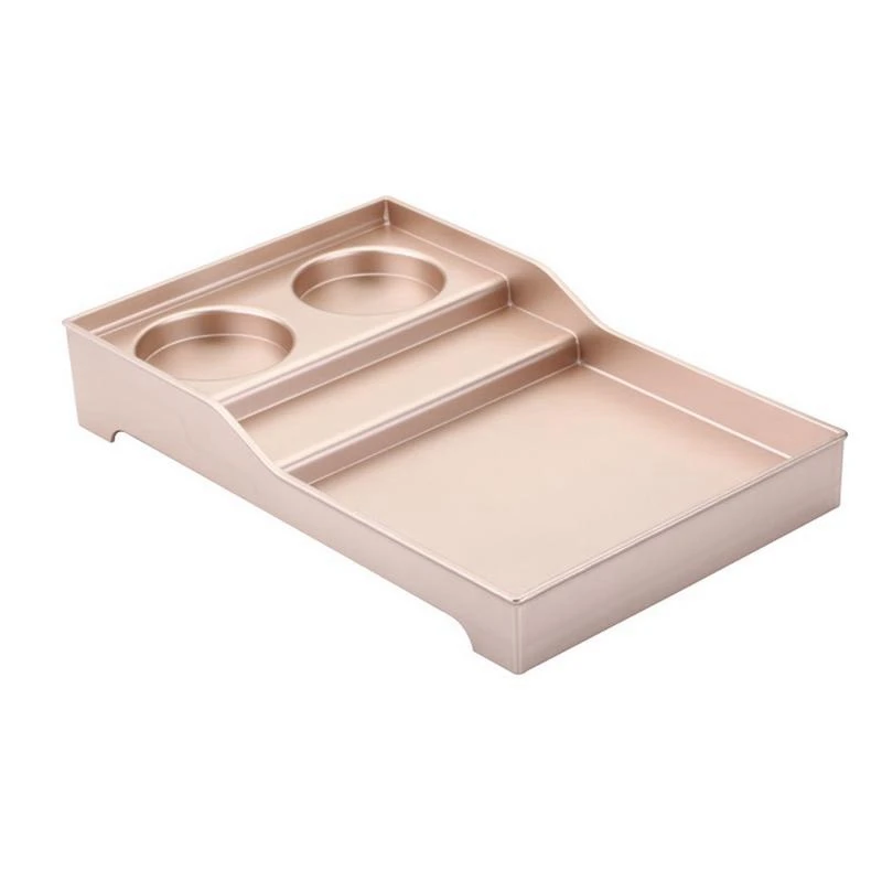 Promotion Hotel Supplies Abs Toothbrush Holder Bathroom Disposable Toiletries Storage Tray - Цвет: Champagne gold