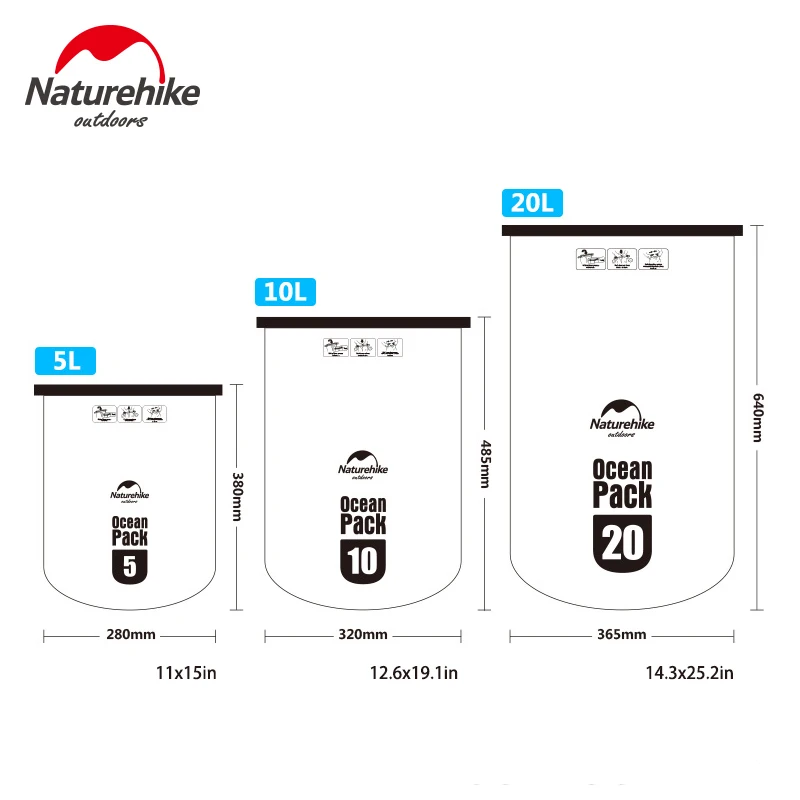Naturehike bolsa seca 5l/10l/20l Bolsos de hombro vadeo impermeable saco deriva Natación río trekking almacenamiento safty fs15m005-j Naturehike bolsa seca 5l/10l/20l Bolsos de hombro vadeo impermeable saco deriva Natación río trekking almacenamiento safty fs15m005-j