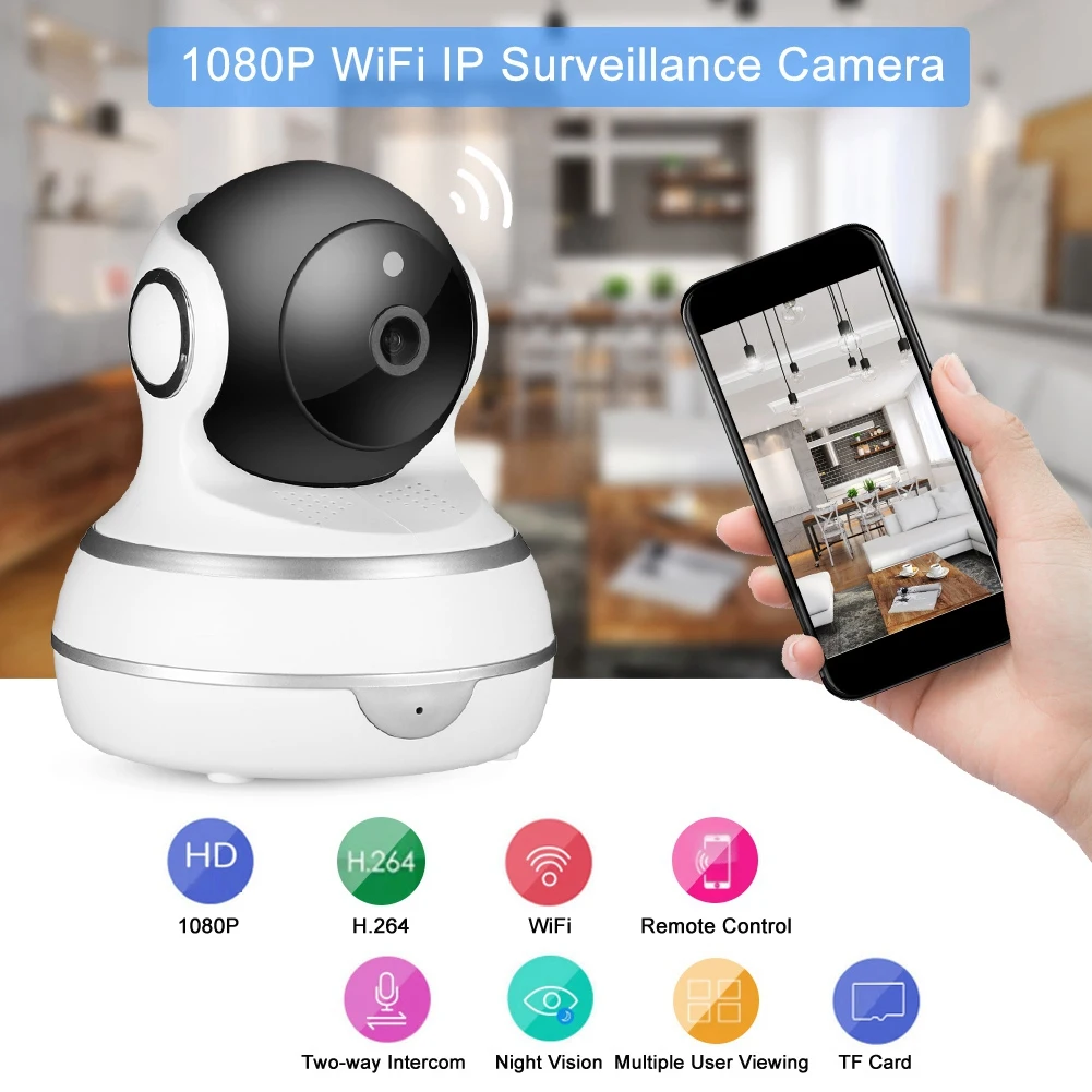 1080 P PTZ wi-fi IP аудио Камера Беспроводной охранного видеонаблюдения камера с детектором движения 100-240 V, Лидер продаж