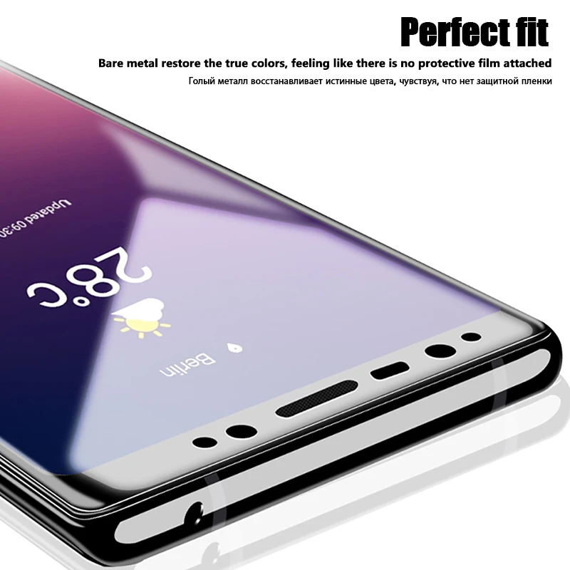 Note9 3D изогнутое полное покрытие закаленное стекло для Samsung Galaxy S8 Plus S9 + S6 S7 Edge Note 8 9 5D