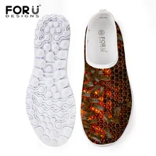 FORUDESIGNS/Женская обувь на плоской подошве с рисунком пчелы; летние модные кроссовки из дышащего сетчатого материала; женские пляжные лоферы; женская обувь