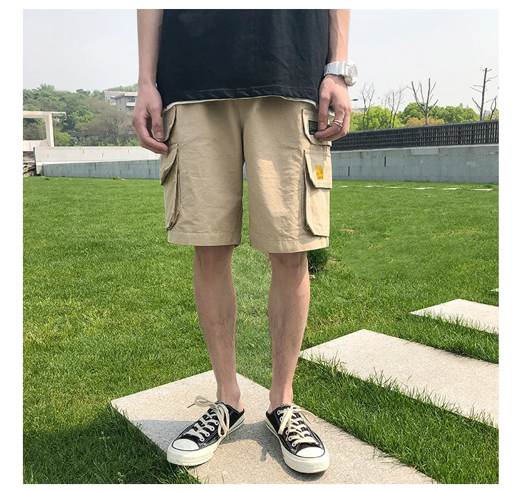 Мужские короткие брюки 2019 летние новые прямые свободные мешковатые короткие брюки тонкие повседневные Комбинезоны индивидуальная