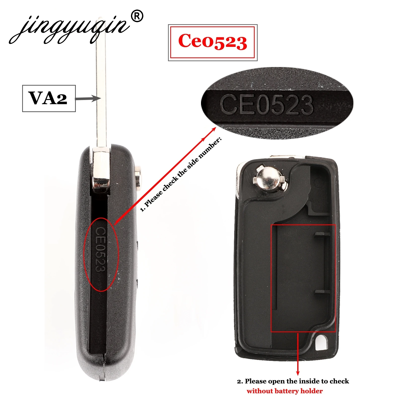Чехол для автомобильных ключей jingyuqin 2/3 кнопки оболочка Peugeot 207 307 308 407 607 807 Partner Citroen