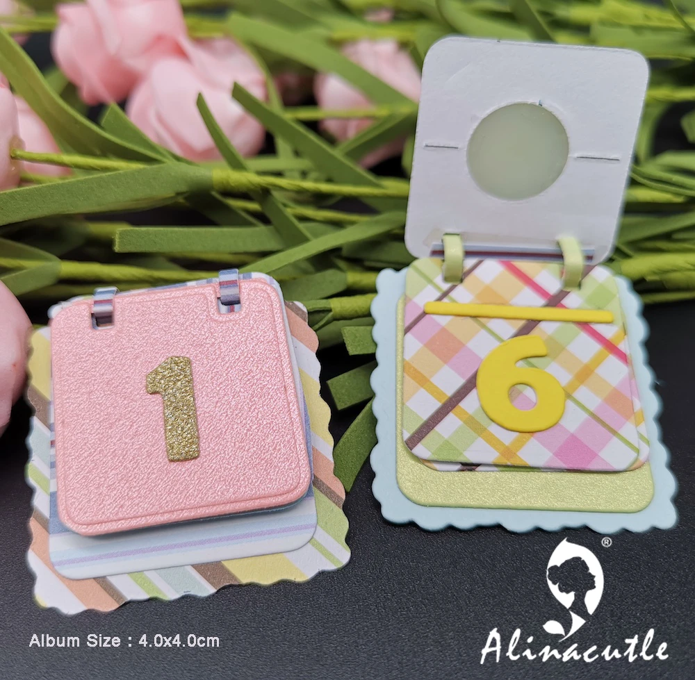 Alinacutle METAL CUTTING DIE Cut 14pc Album Memorydex Rolodex Calendar