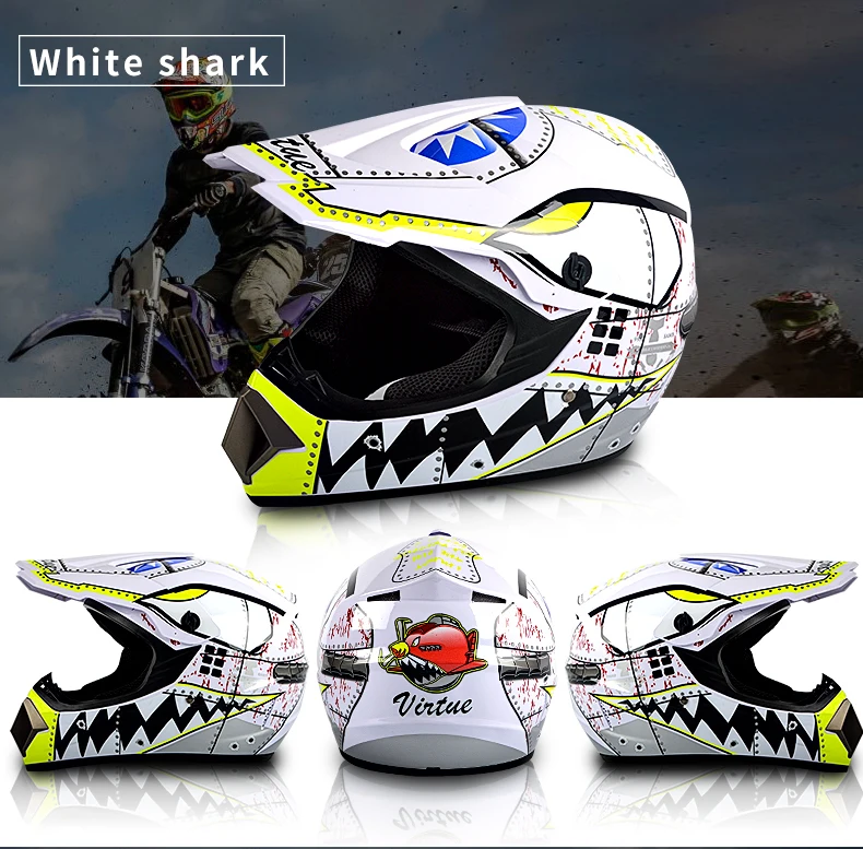 Профессиональный Гоночный Кроссовый шлем hors route Casque Moto Capacete Moto Casco внедорожный мультяшный детский мотоциклетный шлем