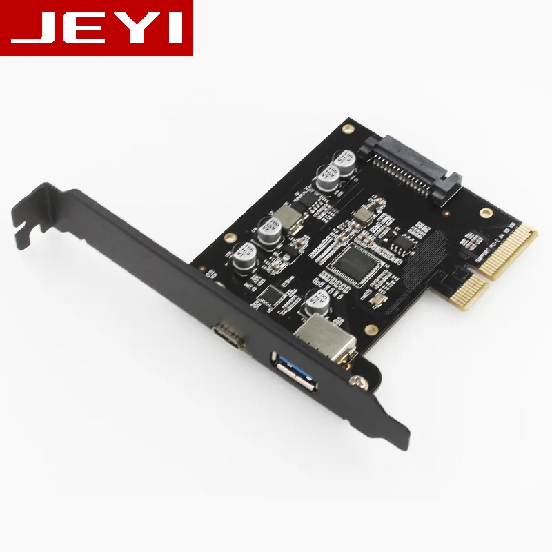 Inicio de expansión JEYI SEAVAST-8 USB3.1 añadir tarjeta PCIE tipo C versión 3,1 tarjeta adaptador a ASM1142 ASMEDIA PCIE USB3.1 GEN2