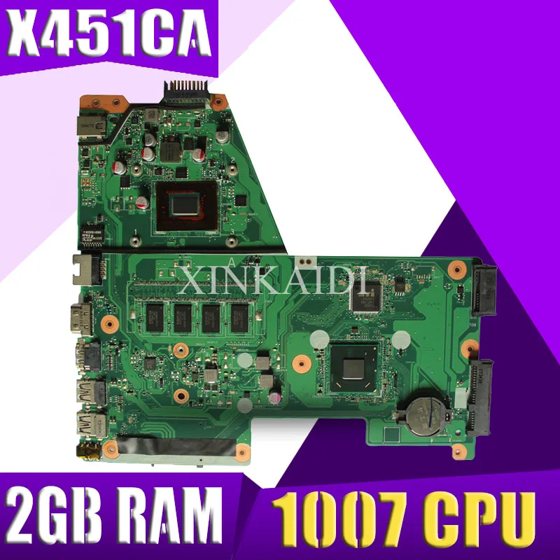 Новинка! Материнская плата Akemy X451CA для ноутбука ASUS X451C F451C материнская 1007U CPU 2 Гб RAM