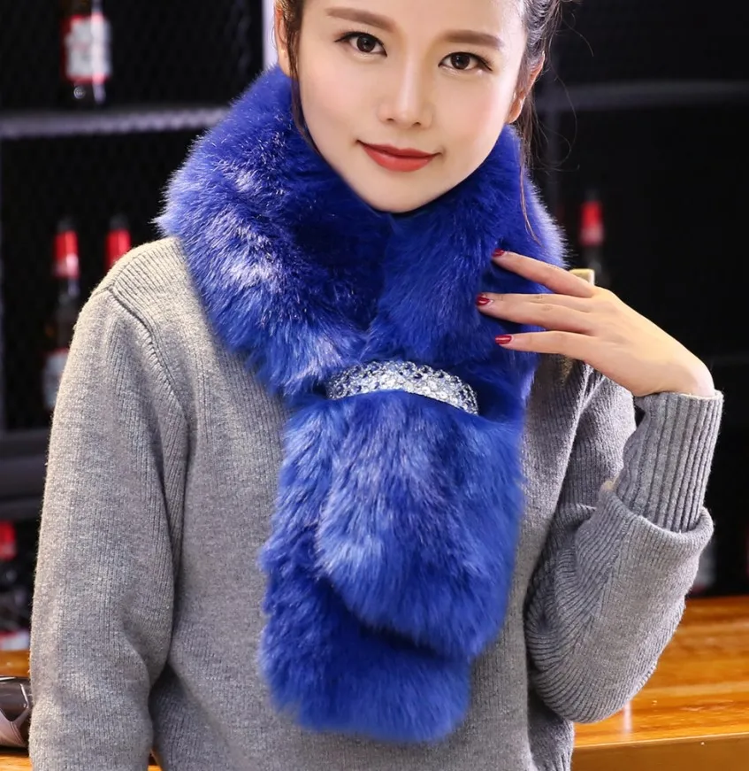 

new arrival lady blinger faux fox fur scarf unreal rabbit fur cape imitation fur muffler clothes fur stoles women collar cosplay