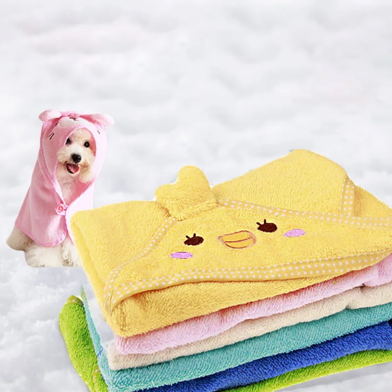 Hoomall, милое полотенце для собак, мягкое сушильное банное полотенце для собак, кошек, милых щенков из мультфильма, супер абсорбент, банные халаты для домашних животных, чистая поставка