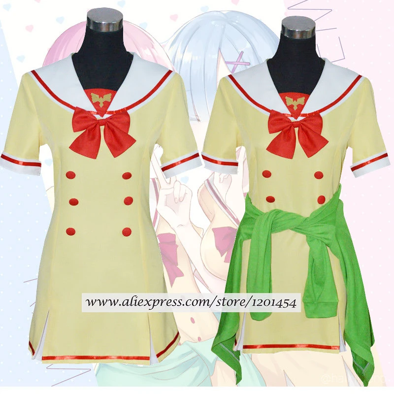 

Re Zero Life In Another World Emilia Ram Rem School Uniform Cosplay Costume