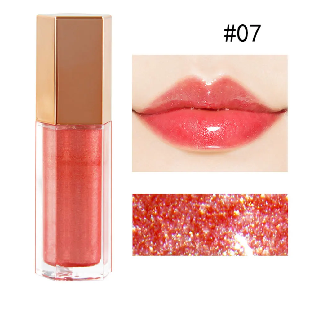 

FRESHME Beauty Liquid Lipstick Mirror Makeup Glitter Lip Gloss Tint Long Lasting Lip Gloss Moisturizing Woman Cosmetic