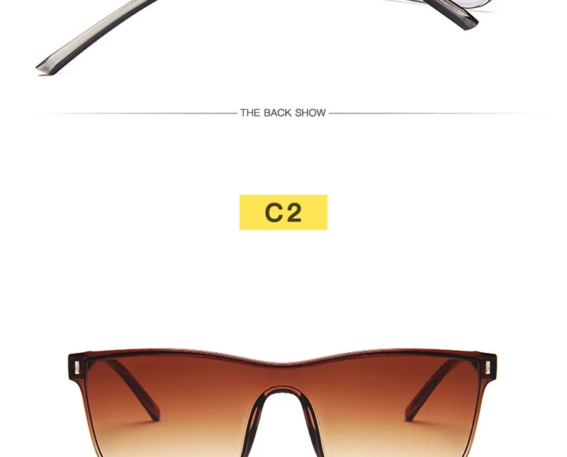 LeonLion, модные цельные солнцезащитные очки без оправы, Женские винтажные градиентные линзы океана, солнцезащитные очки, светильник, удобные очки