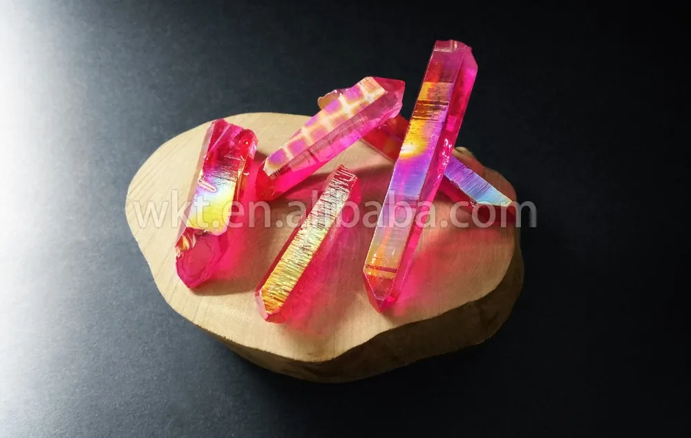 Cristal de Quartzo de Cristal de Pedra para Fazer Atacado Charme Aura Espírito Jóias Piscar Bela Cor Vermelha Pedra Natural Wt-g064 6 WT-G064 Atacado charme aura aura espírito cristal