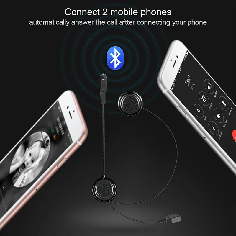 VicTsing Bluetooth Headset Earphone Motorcycle Wireless Helmet Headphones Speaker Intercom Handsfree Music for MP3 MP4 MOTO      (27)