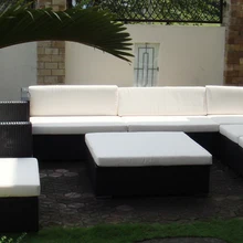 Горячая любую погоду открытый ПВХ плетеный композитный используется мебель для патио, отеля