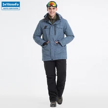 Открытый лыжный костюм Для мужчин ветрозащитный Водонепроницаемый Термальность Сноуборд Снег мужской Лыжный спорт куртка и штаны комплекты одежда для лыжников катание одежда