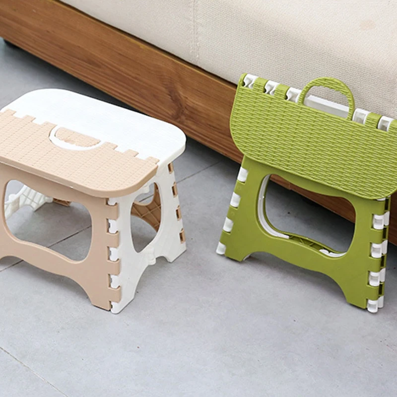 Пластмассовый складной стул утолщенный стул портативная мебель для дома детский удобный обеденный табурет-кофе + белый