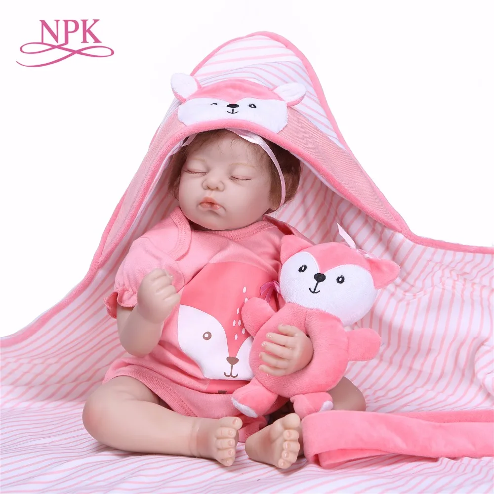 NPKCOLLECTION 55 см 22 "Reborn Baby Doll мягкий силиконовый винил возрождается для маленьких девочек куклы Bebe Reborn Bonecas играть дома игрушки подарок