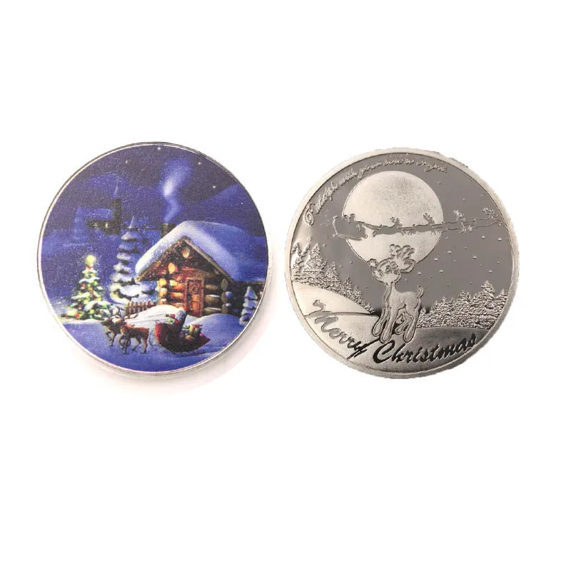 Holiday Gifts Souvenir Coin 999.9 Silver Plated Christmas