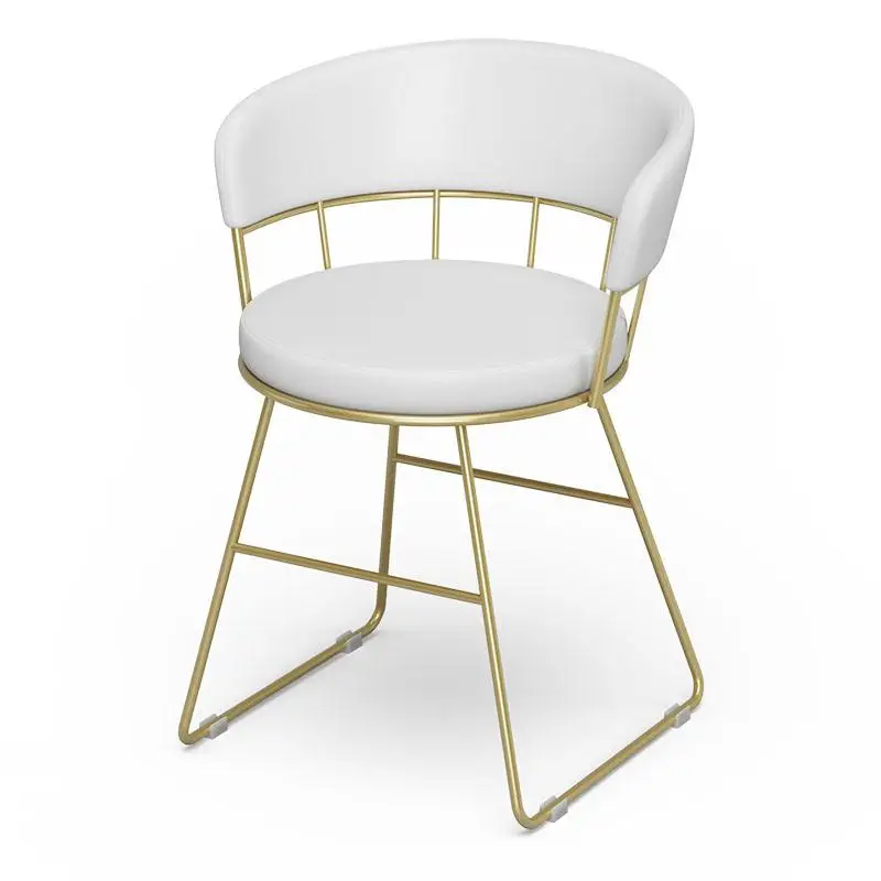 Скандинавский туалетный столик стул для макияжа современный стул в стиле минимализм принцесса спальня девушка мягкая туалетная сетка красный стул - Цвет: style 5