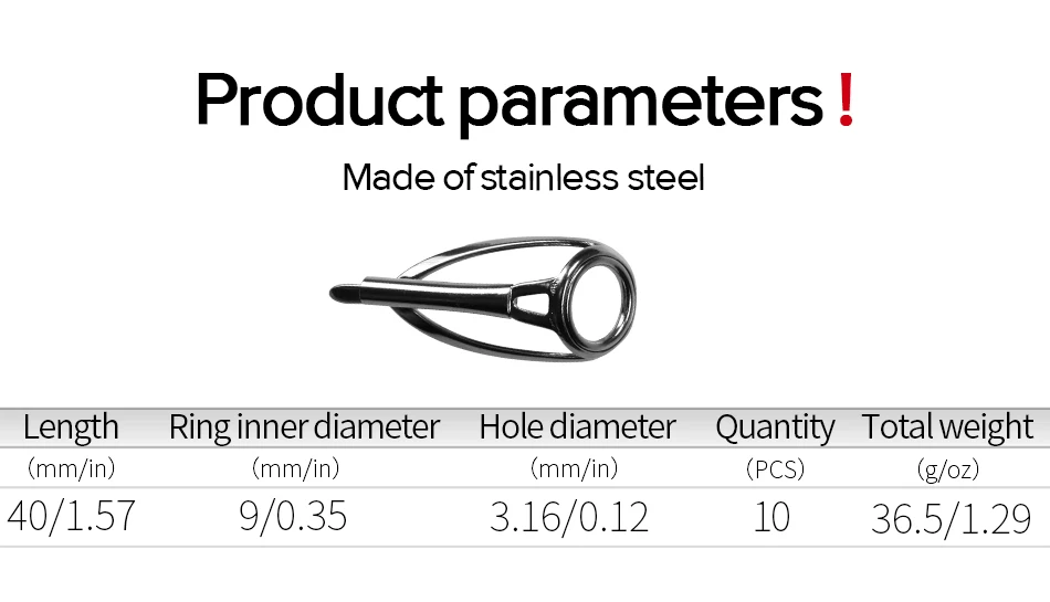 10 шт. 3,0 мм наконечник для удочки Ремонтный комплект кольцо из нержавеющей стали серебряное спиннинговое Литье Удочки кончики стержней запасные части