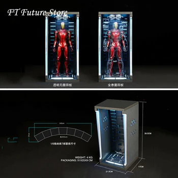 

TB073GN 1/6 Figure Scene Accessories Hall of Armor Iron Man Dust Box Display Case Limit Model No Draw for 12'' Action Figure