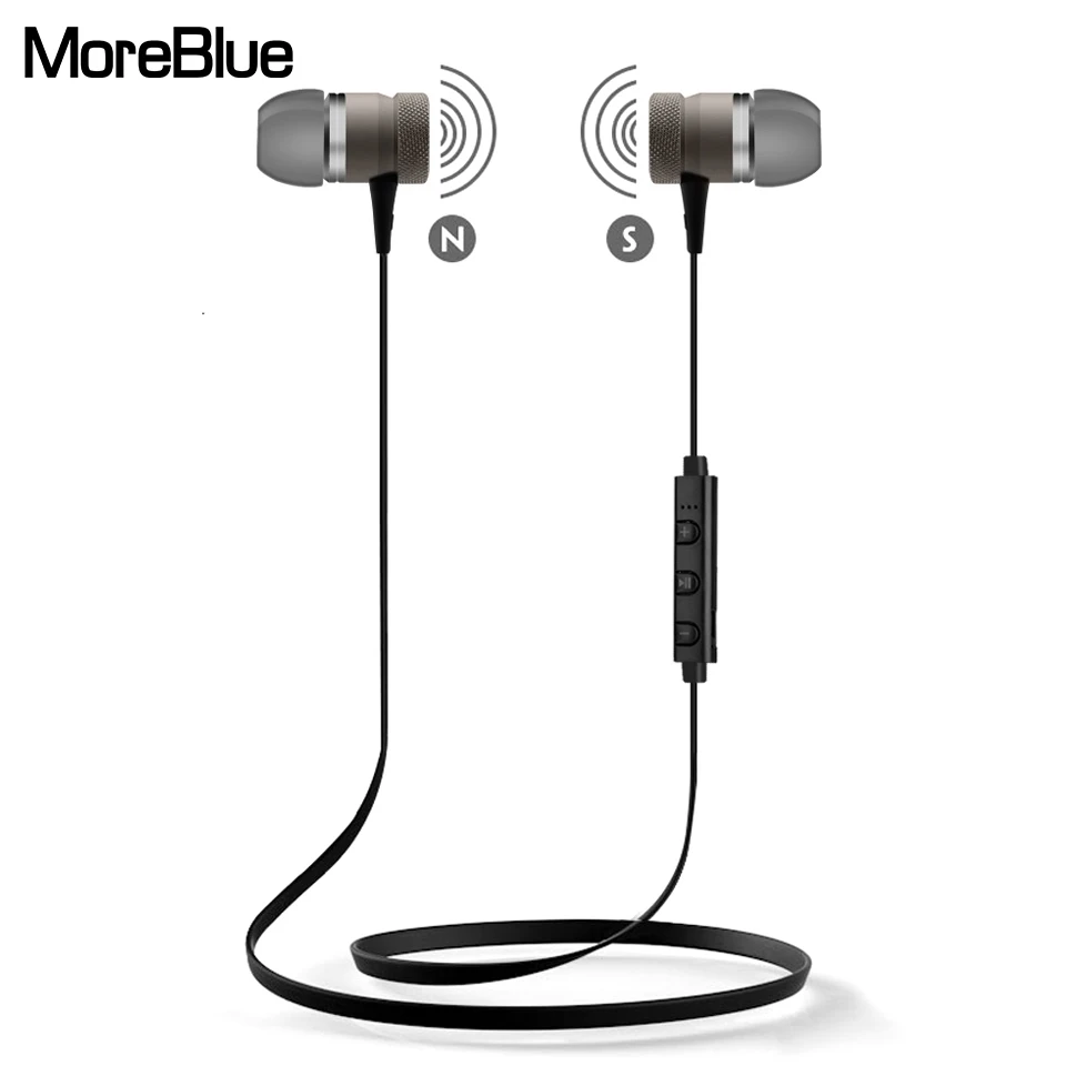 Moreblue Z98 Беспроводной Bluetooth наушники Спорт бег Гарнитура металлические Магнитная