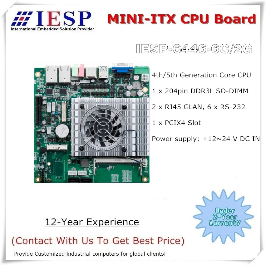 

Onboard 4th/5th Generation Core CPU , 2*GLAN ,6*RS232, 7*USB2.0, 1*PCIEX4 Slot,12~24V DC IN, contact with us to get best price