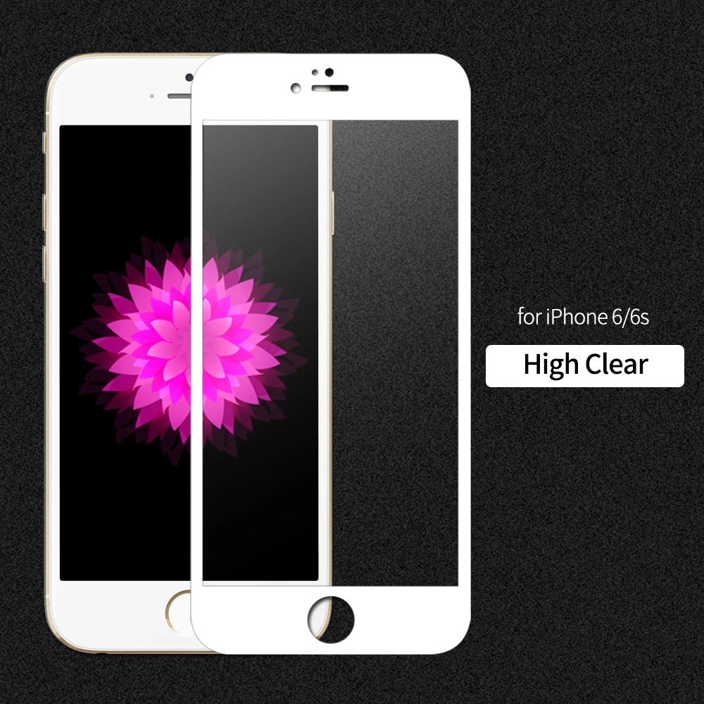 Пленка из закаленного стекла для iPhone 8, 7, 6, 6 S, полноэкранная мягкая защитная пленка для iPhone X, 8, 7, 6 S, 6 Plus, защита стекла