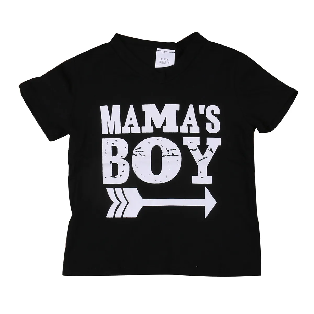 Casual Cute Kids Baby Boys T shirt 2017 Summer Hot Sale Print black