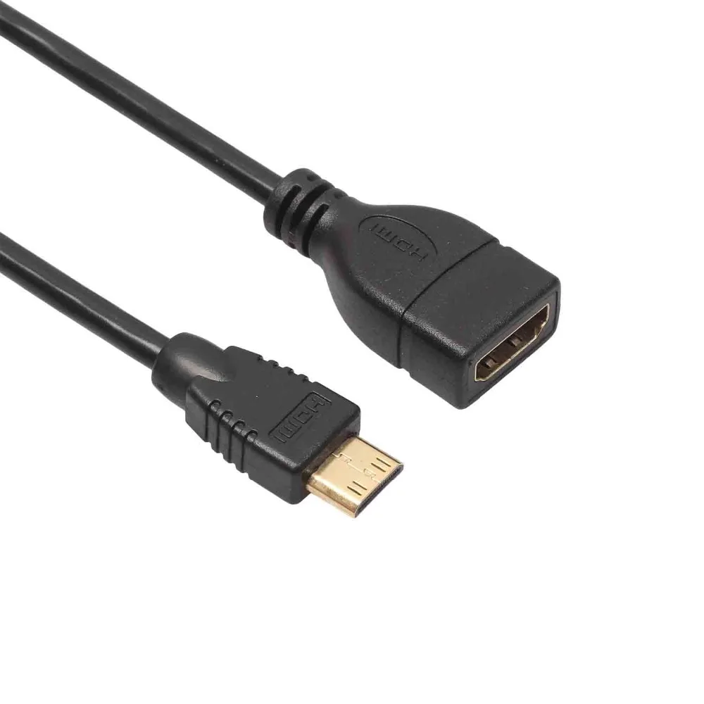 Мини-hdmi Мужской к HDMI Женский Кабель высокоскоростной конвертер адаптер удлинитель адаптер Коннектор HDMI 1,4 1080P кабель шнур провод линия